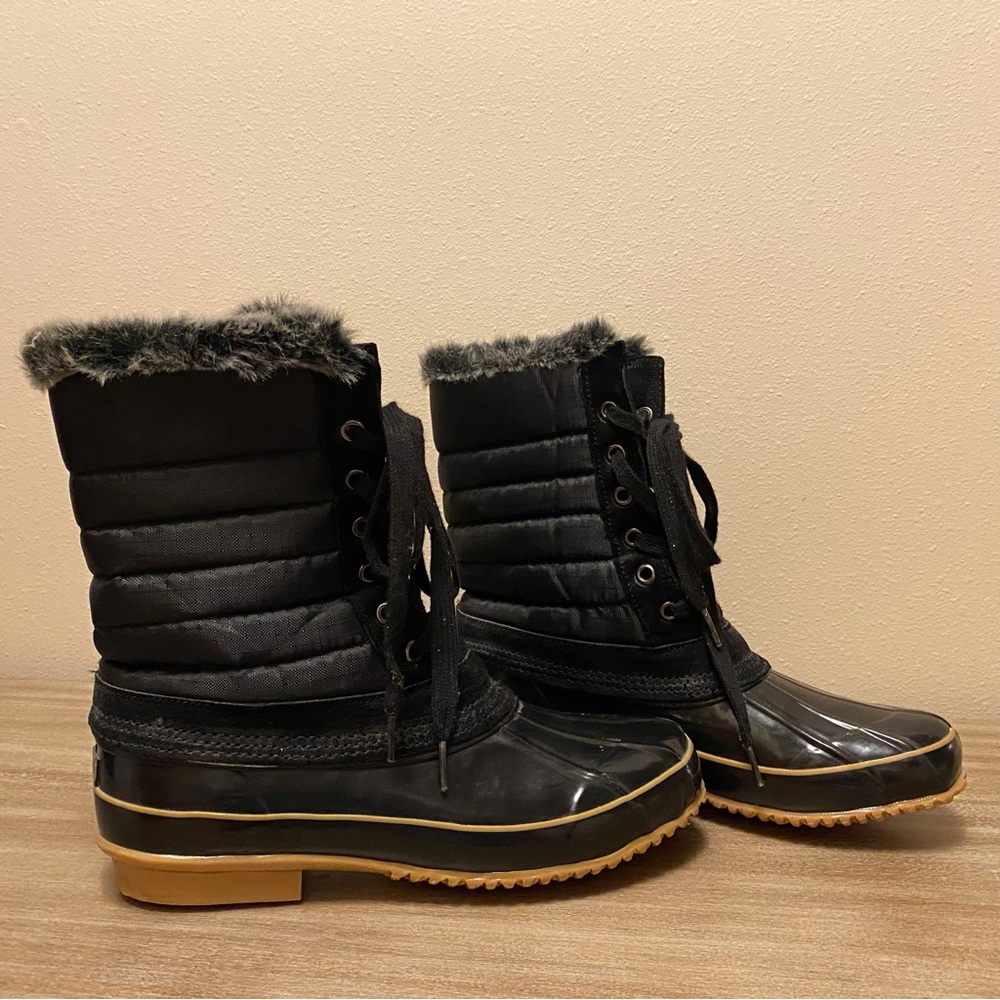 Khombu Steel Shank Winter Snow Boot with Faux Fur Size 10